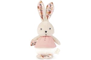 Kaloo - K'Doux - Petit Pantin Lapin Coquelicot - Rose Pâle - Matière Lange - Peluche - 20cm, K969953