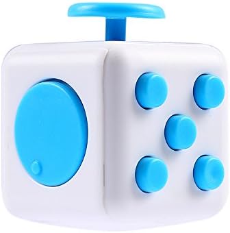 ToyZHQ Fidget Cube Toy Relieves Stress Anxiety ADHD for Adults and Children 3X3X3cm size (Blue)