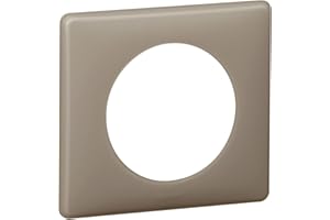 LEGRAND - Plaque Céliane - Plaque de Finition pour Prises et Interrupteurs Céliane - 1 Poste - Poudré Grès