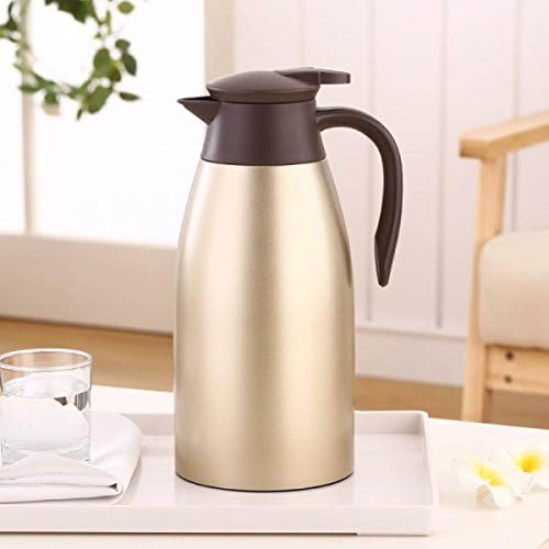 GERMER Stainless Steel Tea Coffee Pot 2L,Gold