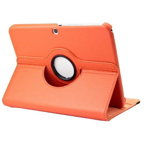 360   Tab3 10 1 Standtasche f  r SAMSUNG GALAXY TAB 3 10 1 P5200 P5210 P5220 H  lle Schutz Etui Tasche Cover  Orange 