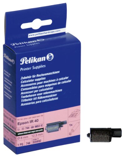 Pelikan Farbrolle Gruppe 744 Ink Roll für Epson IR 40, 8 x 12.3 mm, schwarz