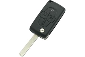 BROVACS Wymienna obudowa klucza CE0523 typ VA2 ostrze kompatybilne z PEUGEOT 1007 807 4-przyciskowe wejście bezkluczykowe otwierane etui na klucze zdalne Fob SS316