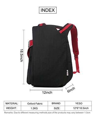 Anti Theft Laptop Backpack, Water Resistant Travel School College Fits 15.6 Inch Notebook, YESO