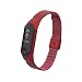 Produktbild Feitb Vintage Ersatz Leder Armband Uhrenarmband Band Strap + Metallgehäuse für Xiaomi Mi Band 3 Armband Ersatzband Männer Frauen Smartwatch Zubehör kompatibel mit Xiaomi Mi Band 3 (Rotbraun) (Rot)