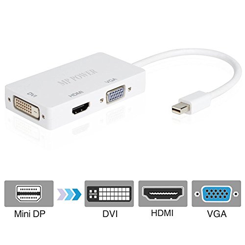 Mondpalast @ Mini DisplayPort MINI DP zu HDMI / DVI / VGA Adapter Konverter Kabel Kabel-Adapter für Apple MacBook Mac Book Air macbook Pro iMac Mac mini Microsoft Surface Pro 1 2 3 Lenovo Thinkpad X1 Carbon Touch Helix - 2