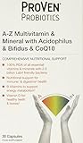Proven Probiotics A-Z Multivits and Acidophilus and Bifidus and Co Q10 Capsules - Pack of 30