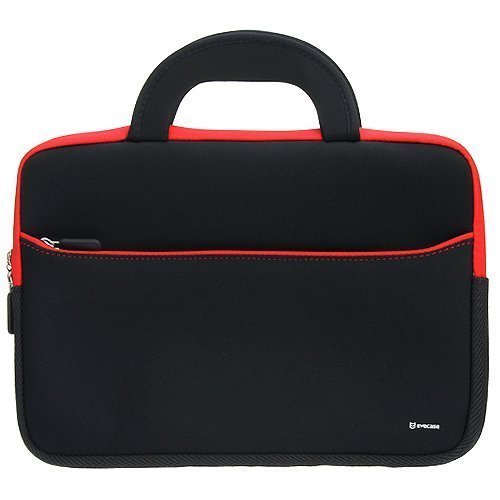 Tablet Schutzhülle, Evecase Universal 11.6 Zoll Neopren Tablet Case mit Vorderseitigem Zubehörfach für Tablets Lenovo Acer Asus iPad Samsung - Schwarz / Rot XL