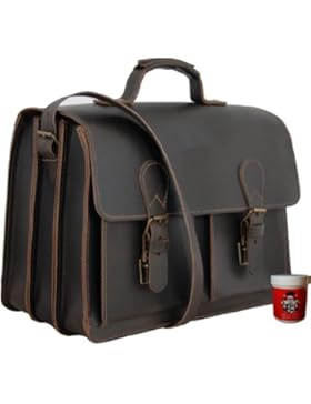 Aktentasche 8086-58-RG tabak Lehrertasche Rangerleder 17