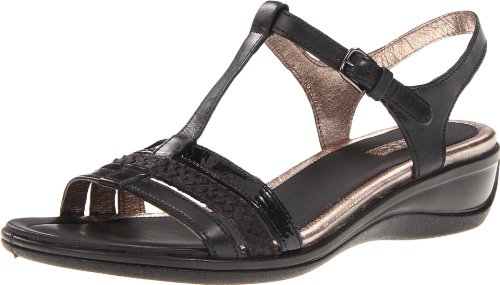 ECCO Shoes Women's Sensata Sandal T Bar Black Ankle Strap 04343351707 5 UK, 38 EU