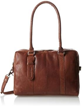 Spikes & Sparrow Damen Schultertasche, Braun (Braun (Brandy)), 11 x 24 x 35 cm