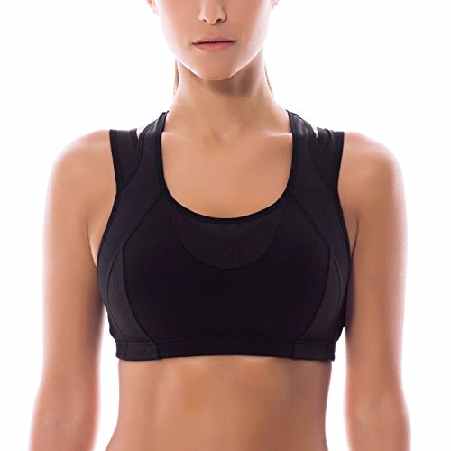 SYROKAN Damen Doppellagiger Sport BH – ohne Bügel,gepolsterte Cups,Racerback Top - 2