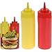 Produktbild Quetschflaschen 400ml 2Stück Ketchup Senf Spender rot gelb Saucenflasche Spenderflasche