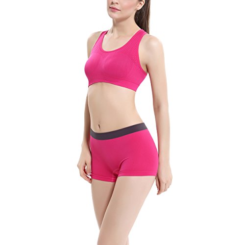 COCO TOE® Damen Sport BH Fitness Yoga BH Ohne Bügel schnelltrocknende Shockproof Sport Bra - 4