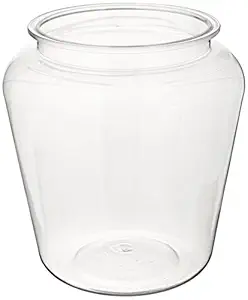 Koller Products 1-Gallon Fish Bowl, Shatterproof Plastic with Crystal-Clear Clarity, 7.25 DIA x 8 H Inches, Model Number: 49146000130