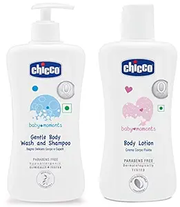 Chicco Gentle Body Wash and Shampoo 500ML and Body Lotion 200 ML