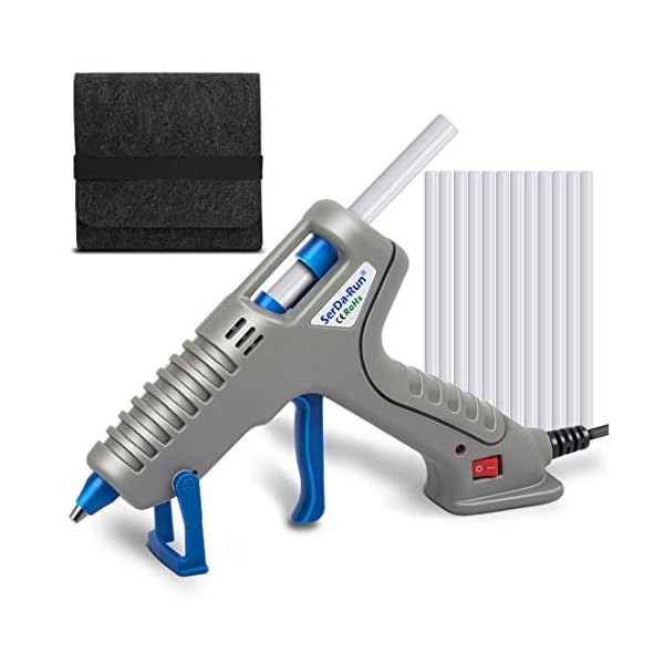 SerDa-Run 60W Heißklebepistole Klebepistole Set mit 12 Heißklebesticks und Angepasster Werkzeugstasche für DIY Kleine Handwerk und schnelle Reparaturen – Bild 3