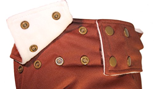 Size-Large-Premium-Waterproof-Female-Dog-Pants-Nappy-Popper-Waistband-Washable-Pads-Coffee