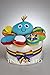 Large Single One Tier Unisex Nappy Cake with Lamaze Octopus Octivity Toy Baby Shower Maternity Gift