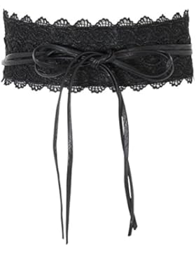 KRISP® Damen Gürtel aus Häkelspitze Vintage Trachtengürtel zum Binden