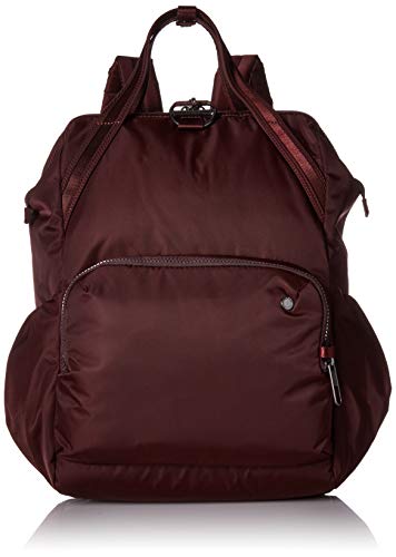 Pacsafe Citysafe CX, Daypack,Henkeltasche, Rucksack mit Diebstahlschutz, Weinrot / Merlot