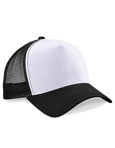 Beechfield - Gorra Unisex B640.Blk-Whi, Color Negro, Talla única