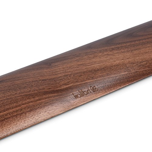 kalibri Reposamu  ecas para teclado y rat  n - Apoyo de mu  ecas para el ordenador - Soporte de mano - Tama  o M 30 x 7 6 x 1CM en madera de nogal