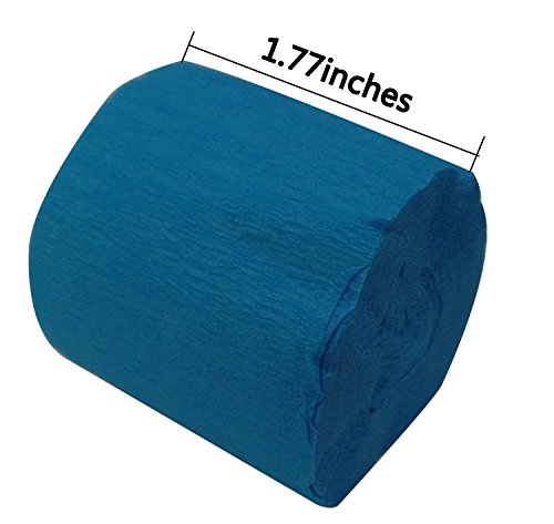 [12 Stück] Krepppapier, Craft Girlanden zum Aufhängen Dekorationen für Partys und Geburtstage 6 Farben, 4,5 cm X 29,6 Füße, 12 Stück - 2