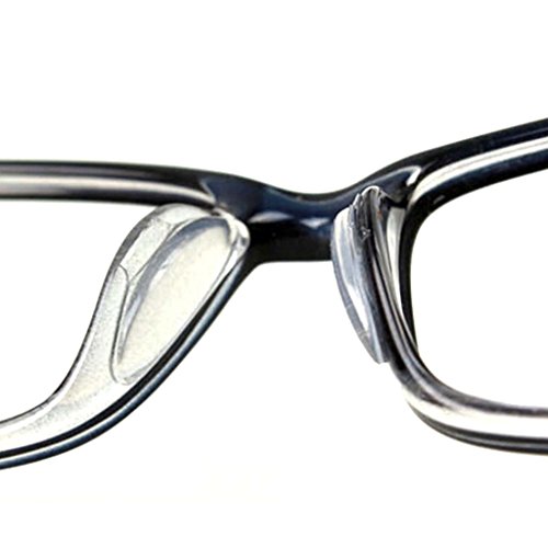 Preisvergleich Produktbild Transparenten Gläsern Glas-Sonnenbrille rutschfeste Silikon- Sattelstege angebracht,zwei klar Paare