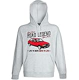  Teesandengines Men\'s FIAT Ritmo Abarth 130 TC Grey Hoodie Size Medium