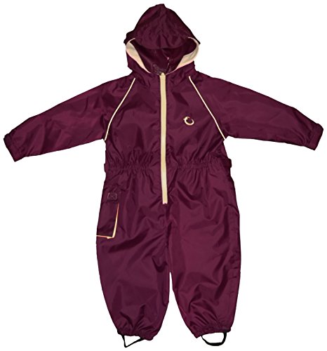 Hippychick All-in-One Waterproof Lined Fleece - 12-18 Months, Burgundy/Sand