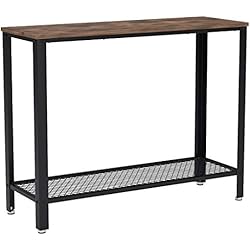 VASAGLE Table d'entrée Vintage, Table de Console, Stable, Bout de canapé, pour Entrée, Salon, Chambre, Assemblage Facile LNT80X
