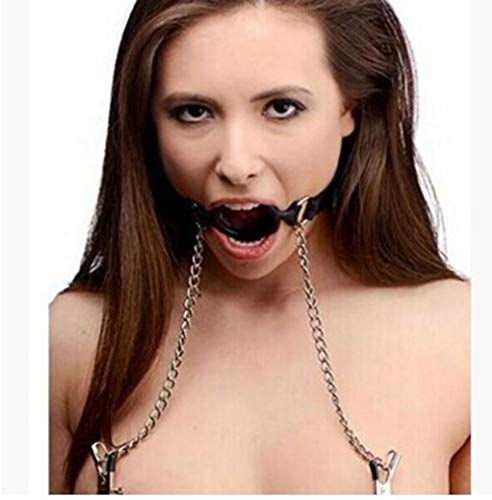 Preisvergleich Produktbild Triplsun Schwarzer, atmungsaktiver Hinder-Ballknebel mit Nippelklemmen