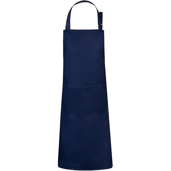 Delantal Ajustable Unisex Para Cocina - Con 2 Bolsillos | De Mezcla De Algodón | Ideal Para Chef, Pintar O Reparaciones (Pack De 1)