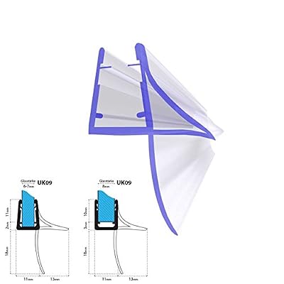 Steigner UK09 90 cm -- joint de rechange pour porte de douche épaisseur 5/6 mm/7 mm/8 mm verre d'épaisseur déflecteur d'eau de douche de phoques