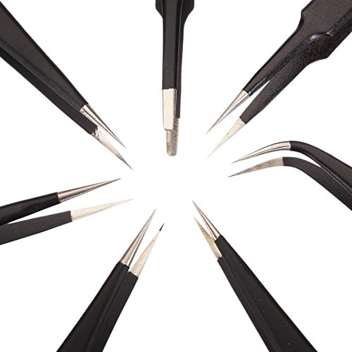 Pinzetten Set – NUOLUX Edelstahl Pinzette Reparatur Tools in 6 Größen 7ST - 3