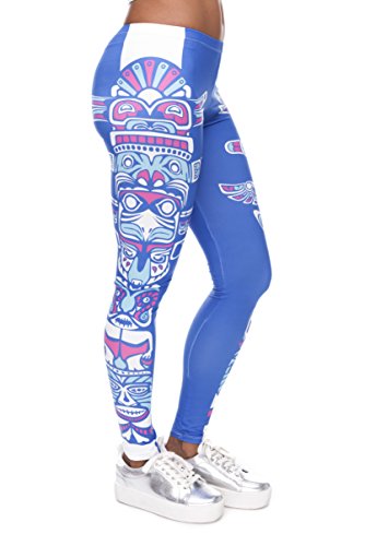blue patterned leggings