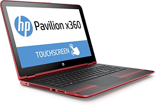 HP Pavilion x360 15 6 inch Touchscreen 2 in 1 Laptop tablet - Red -  Intel   Pentium   4405U Processor  Dual-core - 2 1 GHz - 2 MB cache  4 GB RAM  1 