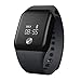 Produktbild Ouneed® Für Fitness Armband mit Pulsmesser,Geschenk Waterproof Fitness Tracker Farbdisplay Wettervorhersage Schlafmonitor SMS Whatsapp Facebook Twitter (Schwarz)