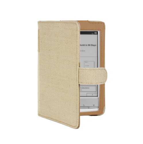 Cover-Up Schutzhülle aus natürlichen Hanffasern für Sony Reader PRS-T1 / PRS-T2 (im Book-Style) Sahara Brown - 2