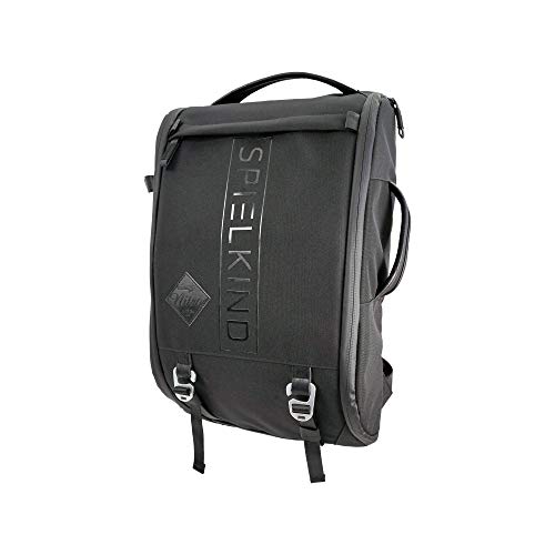 Preisvergleich Produktbild SPIELKIND Daypack Rucksack Schulrucksack Backpack schwarz 20L Laptoprucksack Laptoptasche für Schule, Uni, Büro mit Tragegriff seitliche Öffnung beidseitig ergonomisch