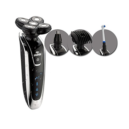 Electric Shaver, Halovie 4D Floating Electric Shaver Wet/Dry Men's USB Rechargeable Shavers Waterproof Professional Shaving Razors