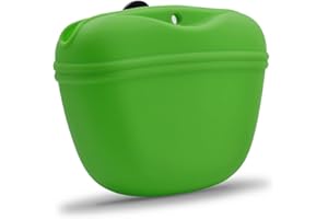 AUDWUD - Bolsa de Silicona para golosinas para Perros - Contenedor de adiestramiento portátil con Clip - Cómodo Cierre con Hebilla magnética y Clip para la Cintura - Sin BPA
