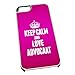 Produktbild Weiß Cover für iPhone 5/5S 0757 Pink Keep Calm und Love Eierlikör