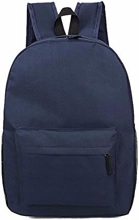 DIUDIU Canvas Backpack Solid Color Candy Color Tide Backpack Boys and girls Computer bags 20L-35L,Navy blue