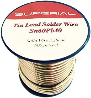SUPERIAL Plumbing Solder Sn60Pb40 Soft Solder Wire 3.25mm dia Professional Plumbers solder for Soldering and Jointing Copper Pipe (500 gram)