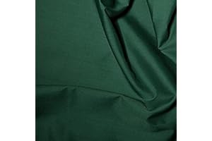 Novato Textiles Plain Polycotton Fabric Dress Craft Material 44" Wide Available in 8 Colours pre Cut(Bottle Green, 1 Meter)