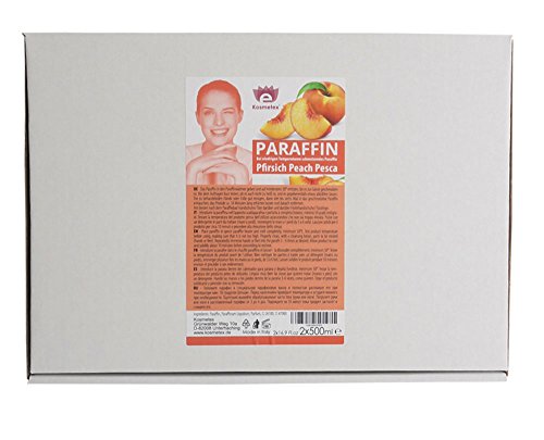 Kosmetex Paraffinbad, Paraffin-wachs mit niedrigeren Schmelzpunkt, Pfirsich Duft, 2 x 500ml, Wachs mit Pfirsich - 4