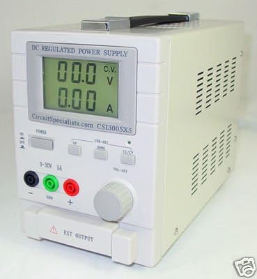 Adjustable Bench Power Supply 0-30 VDC 0-5A, 1A 5VDC Fixed CSI 3005X5
