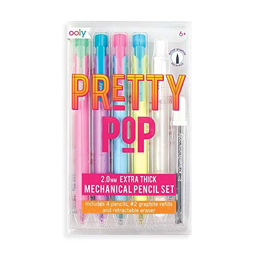 Preisvergleich Produktbild Pretty Pop Mechanical Pencils - 4 Pencils, 1 Eraser + 12 Refills